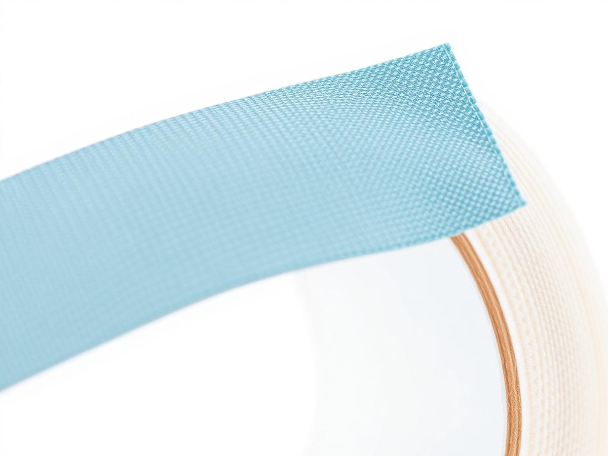 Macro view of medical tape adhesive and weave